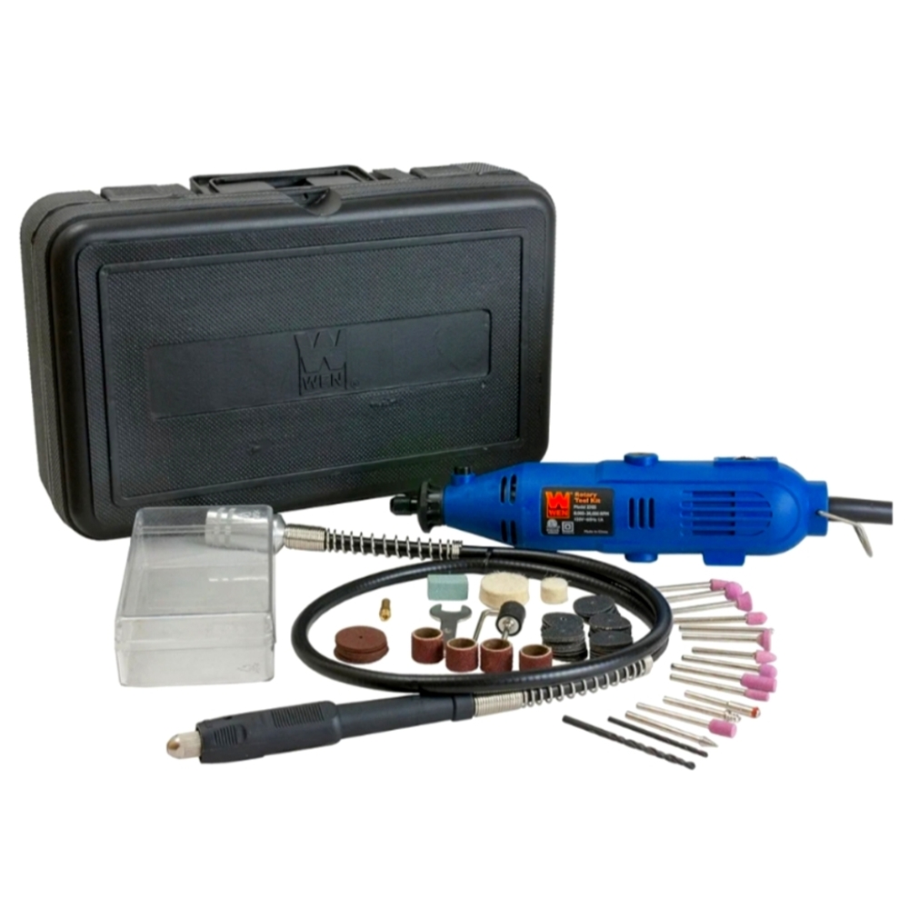 WEN Rotary Tool Kit with Flex Shaft and accessories